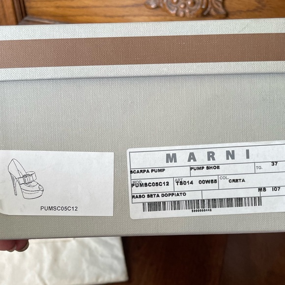 Marni Satin Platform Pumps Peep Toe Heels, 7 - Picture 12 of 12